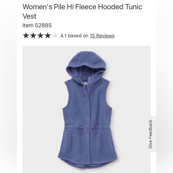 NWT Dusk Blue Sleeveless Fleece Vest - Duluth Trading Co. - Medium - Picture 4 of 8